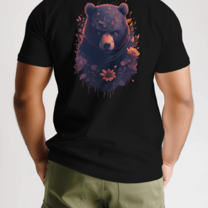 Men's Bear Printed T-shirt Design Rounded Neck 100% Pure Cotton