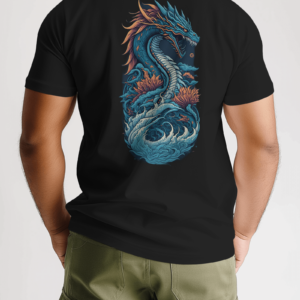 Dragon Fire Men's Printed T-shirt Design Rounded Neck 100% Cotton