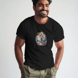 Winter Season Men’s Printed T-shirt Design Rounded Neck 100% Pure Cotton